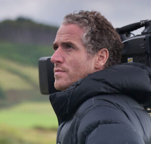 Gordon traversing a waterfall