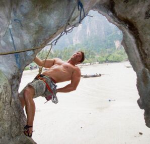 Steve Backshall holding a baby Alligator